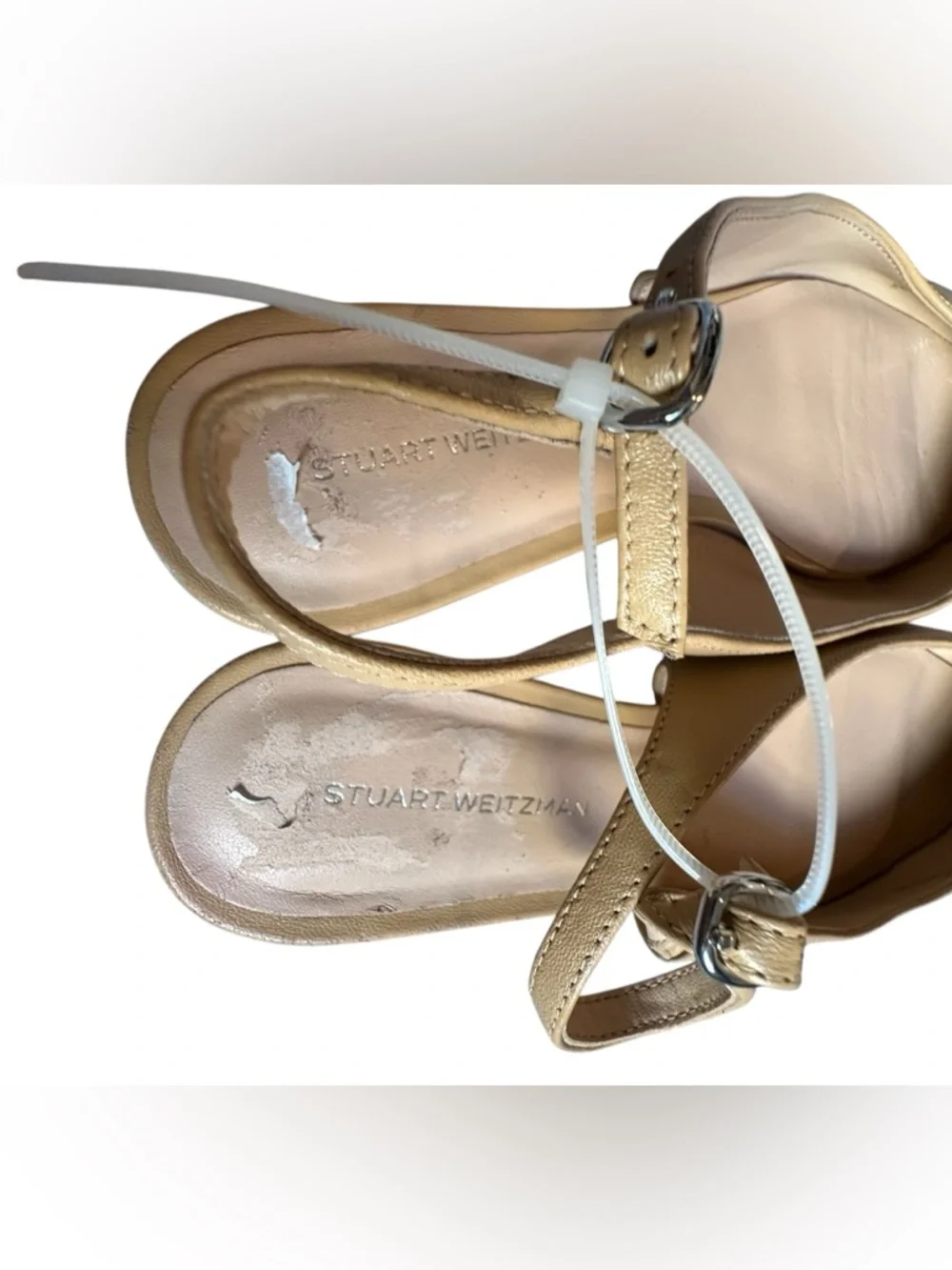 NEW Stuart Weitzman Mara Leather Slingback Flat in Tan ORIG$395 - Size 8 - Picture 6 of 7